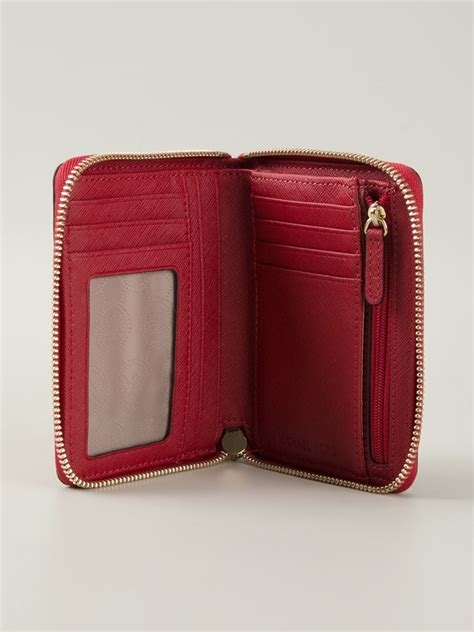 michael kors zip around wallet red|michael kors phone wallet crossbody.